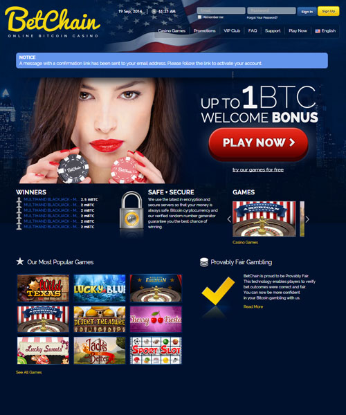 Betchain Casino screenshot casino lobby with slot games, live dealer tables, payment options, and user interface elements