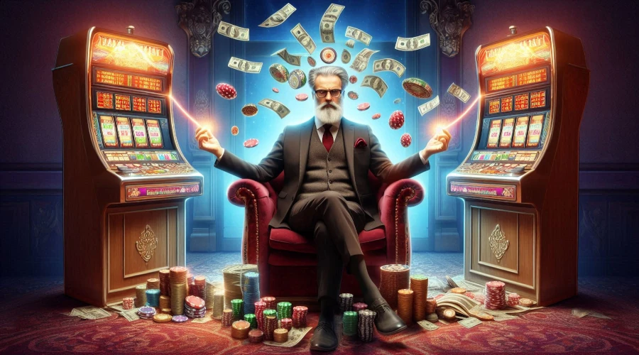 Illustration of slot bankroll management strategy showing budgeting for casino play