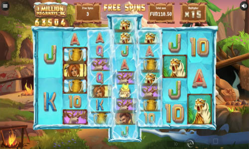 1 Million Megaways BC base game screenshot showing reels and features