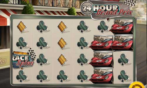 24 Hour Grand Prix base game screenshot showing reels and features
