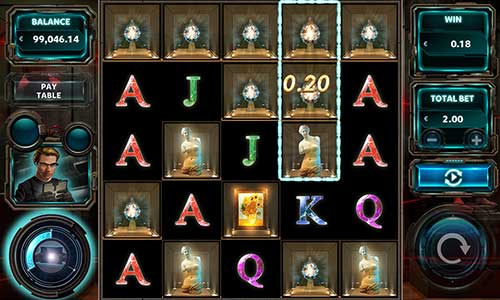 777 Heist base game screenshot showing reels and features