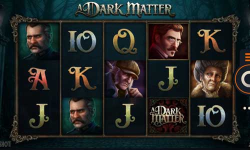 A Dark Matter base game screenshot showing reels and features