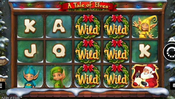 A Tale of Elves base game screenshot showing reels and features