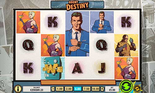 Agent Destiny base game screenshot showing reels and features
