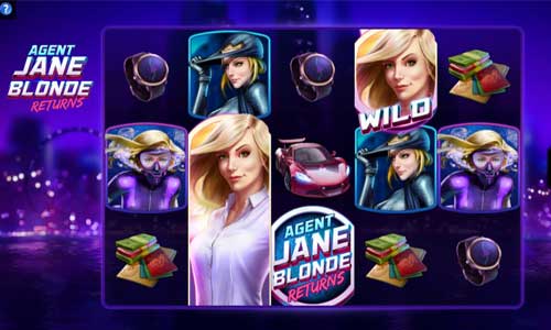 Agent Jane Blonde Returns base game screenshot showing reels and features