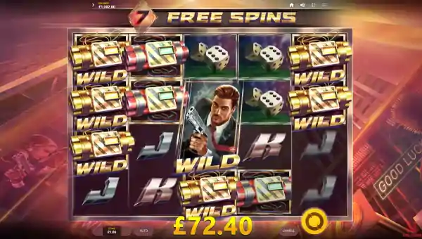 Agent Royale base game screenshot showing reels and features
