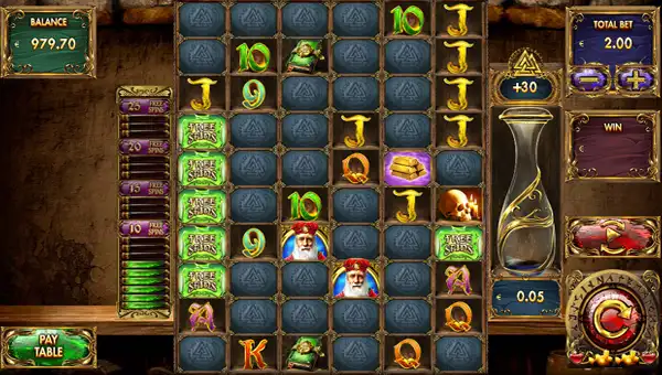 Alchemy Ways base game screenshot showing reels and features