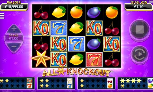 All Star Knockout base game screenshot showing reels and features