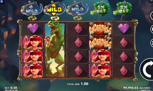Anderthals base game screenshot showing reels and features