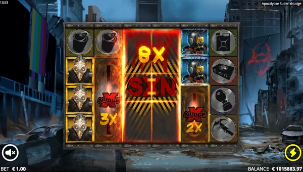 Apocalypse base game screenshot showing reels and features