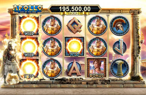 Apollo base game screenshot showing reels and features