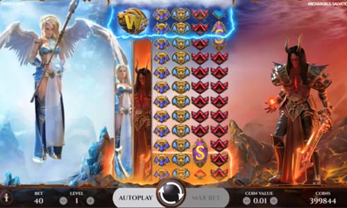 Archangels Salvation base game screenshot showing reels and features