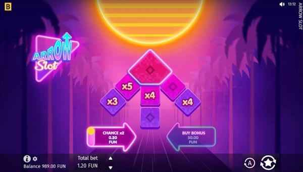 Arrow Slot base game screenshot showing reels and features
