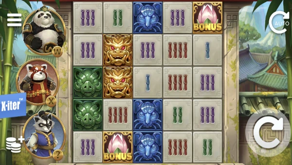 Bamboo Pandits base game screenshot showing reels and features