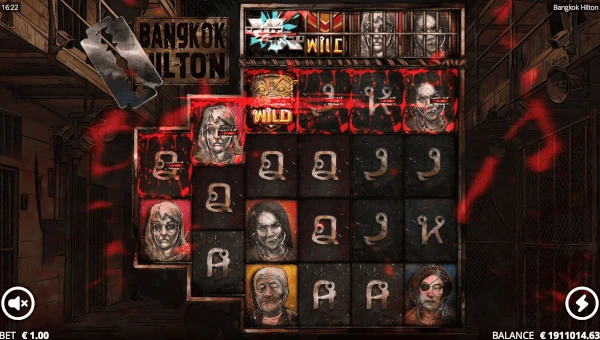Base Game Screenshot of Bangkok Hilton Slot by Nolimit City