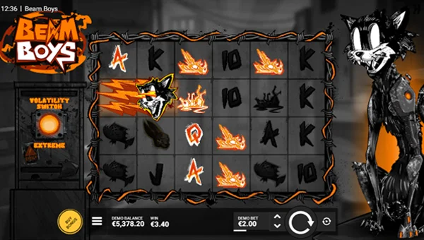 Beam Boys base game screenshot showing reels and features