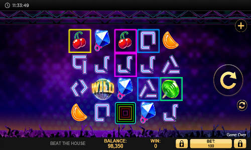 Beat the House base game screenshot showing reels and features