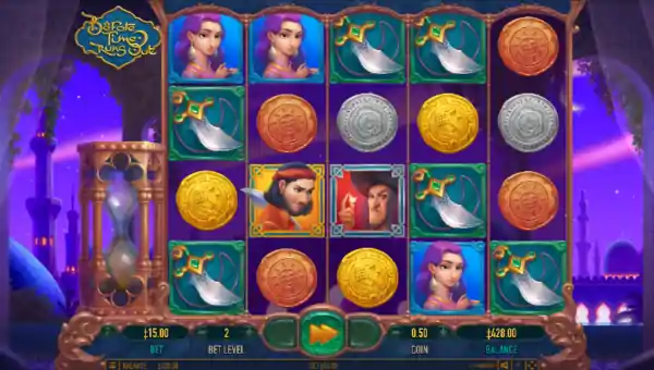 Before Time Runs Out base game screenshot showing reels and features