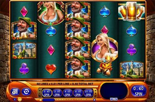 Bier Haus base game screenshot showing reels and features