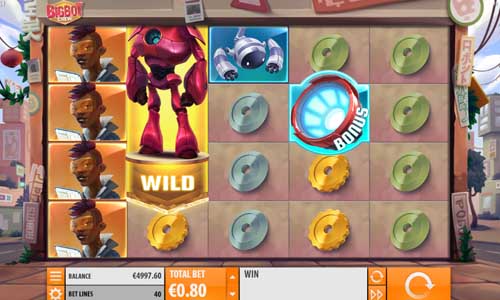 Big Bot Crew base game screenshot showing reels and features