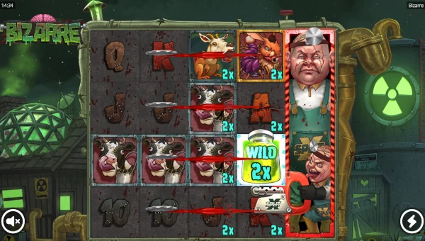 Base Game Screenshot of Bizarre slot