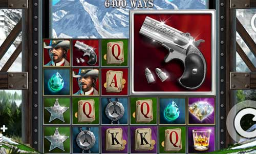 Black River Gold base game screenshot showing reels and features