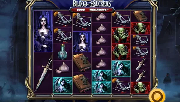 Blood Suckers Megaways base game screenshot showing reels and features