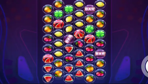 Bompers base game screenshot showing reels and features