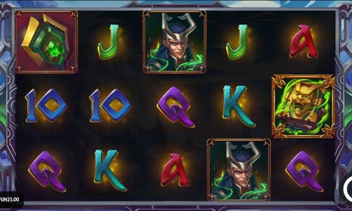 Book of Loki base game screenshot showing reels and features