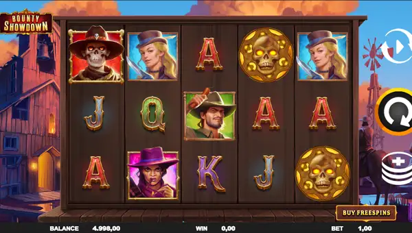Bounty Showdown base game screenshot showing reels and features
