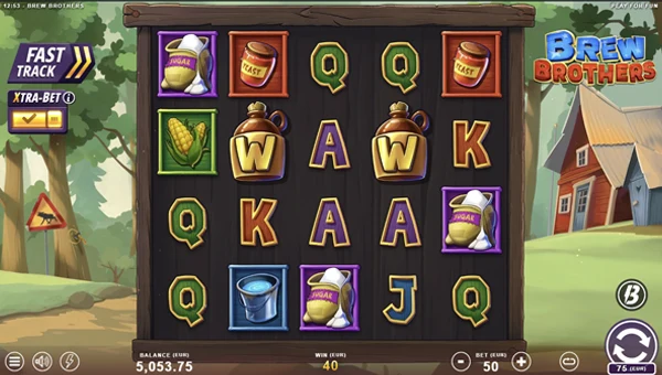 Brew Brothers base game screenshot showing reels and features