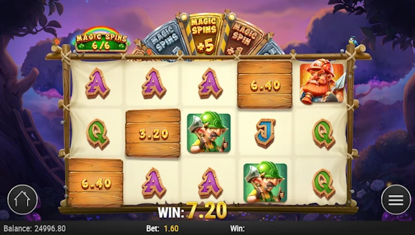 Screenshot of Buildin More Bucks slot demo showing reels and bonus game features