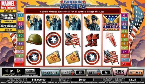Captain America best online slot