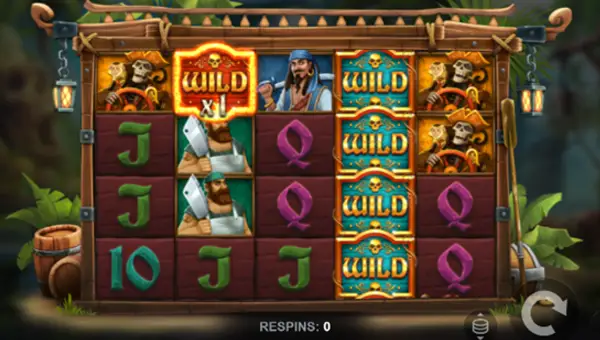 Caribbean Anne 2 base game screenshot showing reels and features