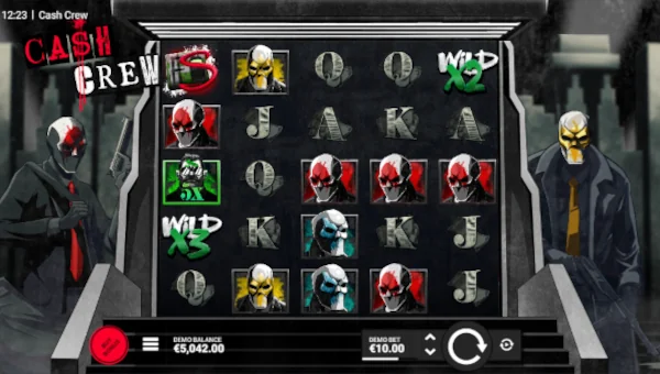 Cash Crew base game screenshot showing reels and features