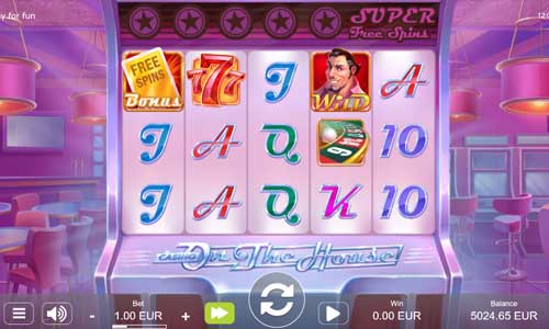Casino On the House base game screenshot showing reels and features