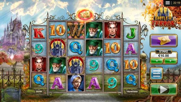 Castle of Terror base game screenshot showing reels and features