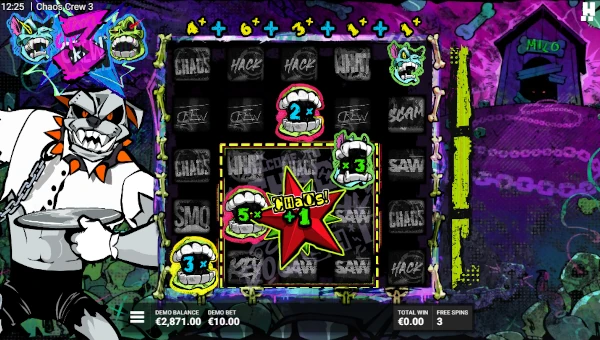 Bonus Game and Free Spins in Chaos Crew 3 Slot