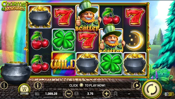 Charms and Treasures base game screenshot showing reels and features