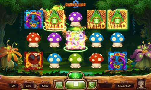 Chibeasties 2 base game screenshot showing reels and features
