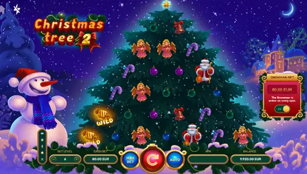Christmas Tree 2 base game screenshot showing reels and features