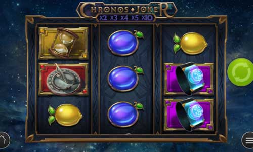 Chronos Joker base game screenshot showing reels and features