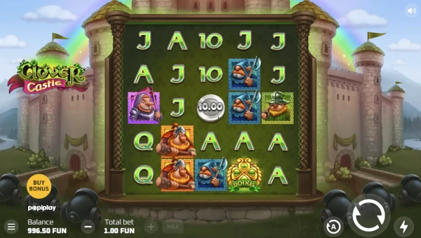 Clover Castle base game screenshot showing reels and features