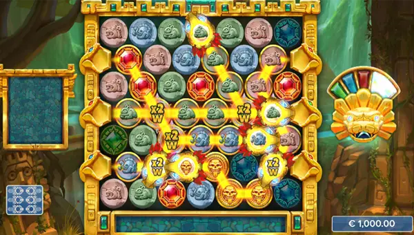 Coba base game screenshot showing reels and features