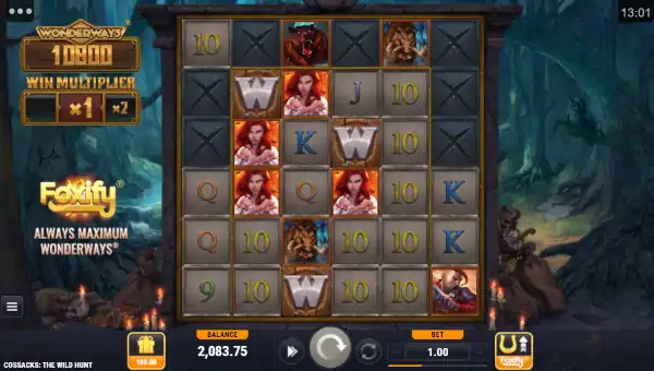 Cossacks The Wild Hunt base game screenshot showing reels and features