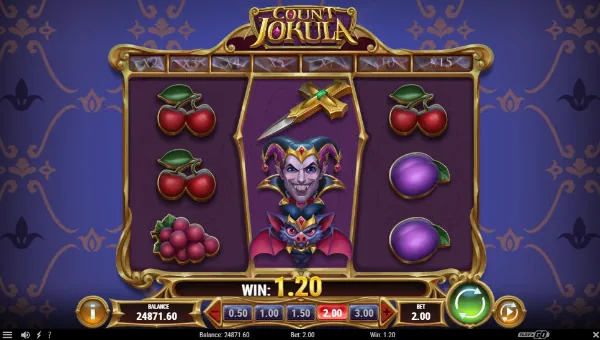 Count Jokula base game screenshot showing reels and features