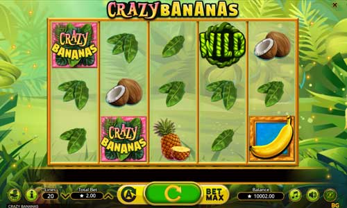 Crazy Bananas base game screenshot showing reels and features