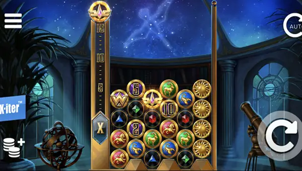 Cygnus 2 base game screenshot showing reels and features