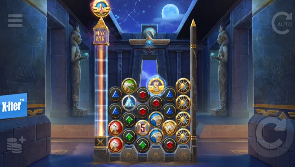 Cygnus 5 base game screenshot showing reels and features