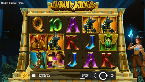 Dawn of Kings base game screenshot showing reels and features